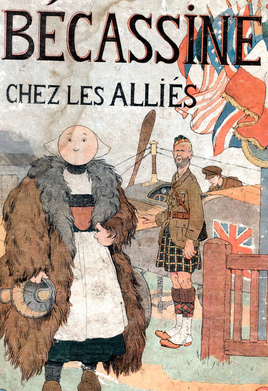 framsidan av boken "Becassine chez les allies" av Joseph Porphyre Pinchon