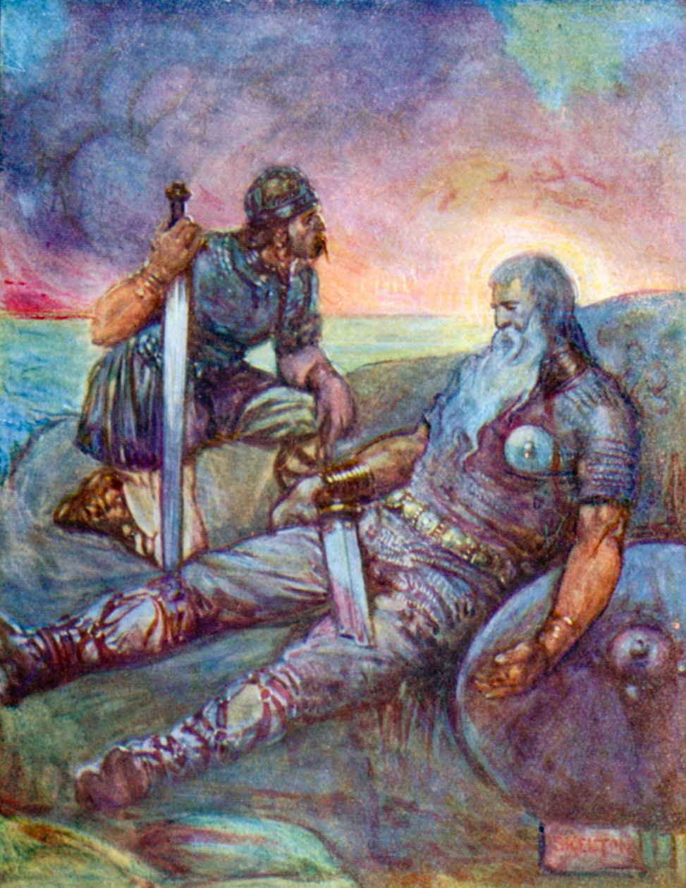 Han visste att hans dagar av glädje på denna jord var förbi (färglitografi) av Joseph Ratcliffe (after) Skelton