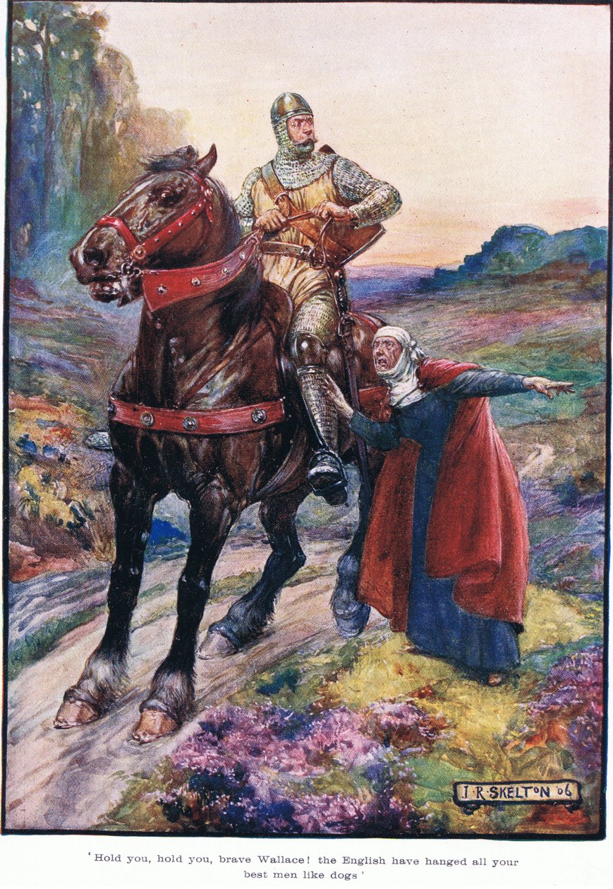 Håll dig, håll dig, modige Wallace! Engelsmännen har hängt alla dina bästa män som hundar, 1910 av Joseph Ratcliffe Skelton