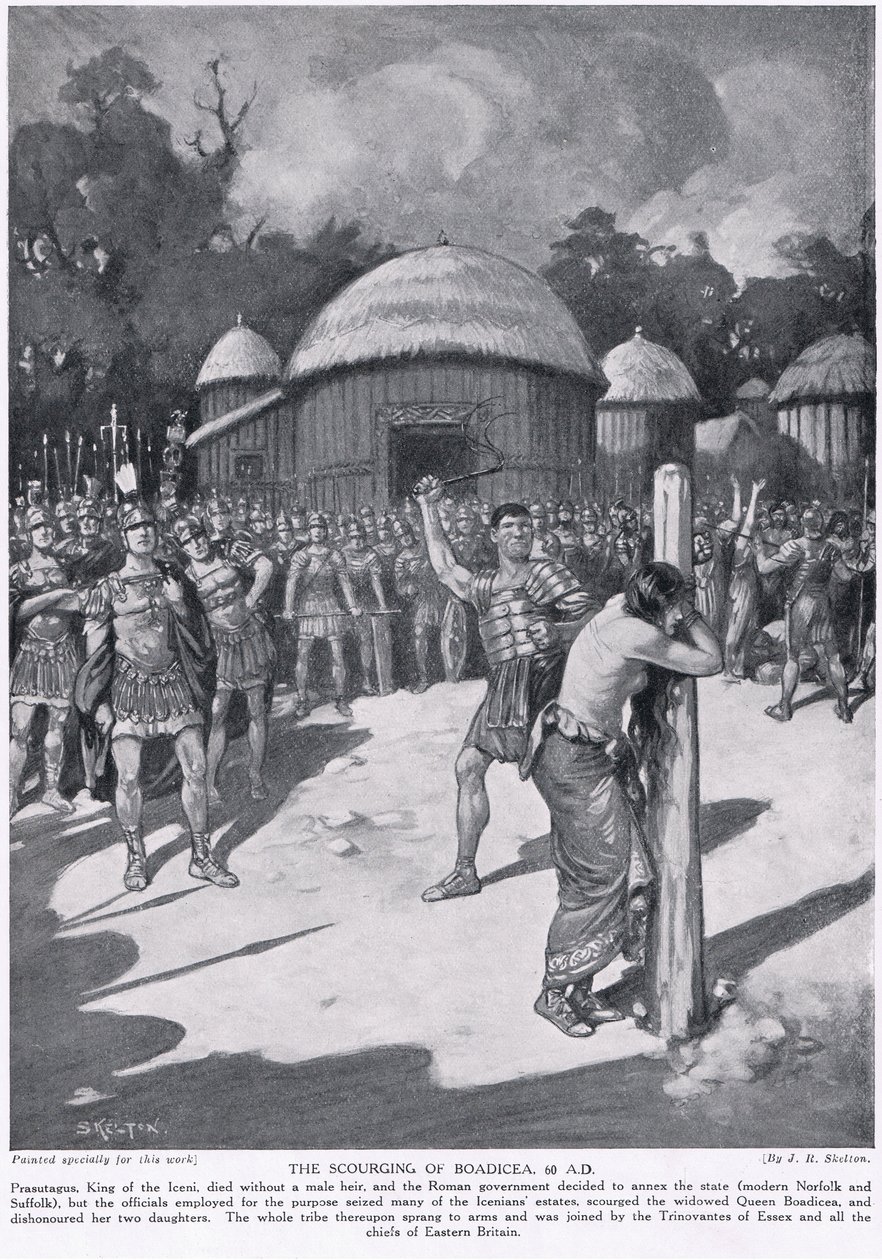 The Scourging of Boadicea, illustration från 