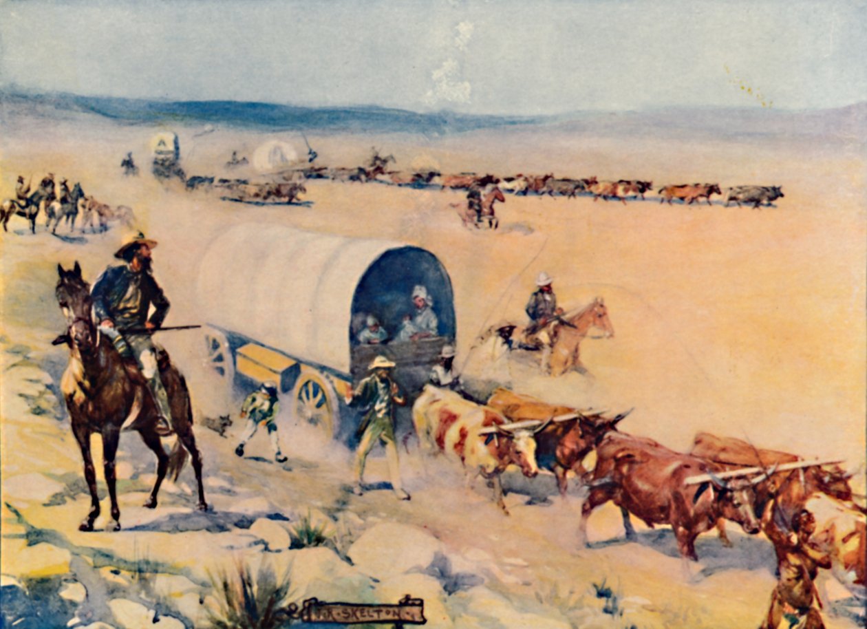 Voortrekkarna, 1909 av Joseph Ratcliffe Skelton
