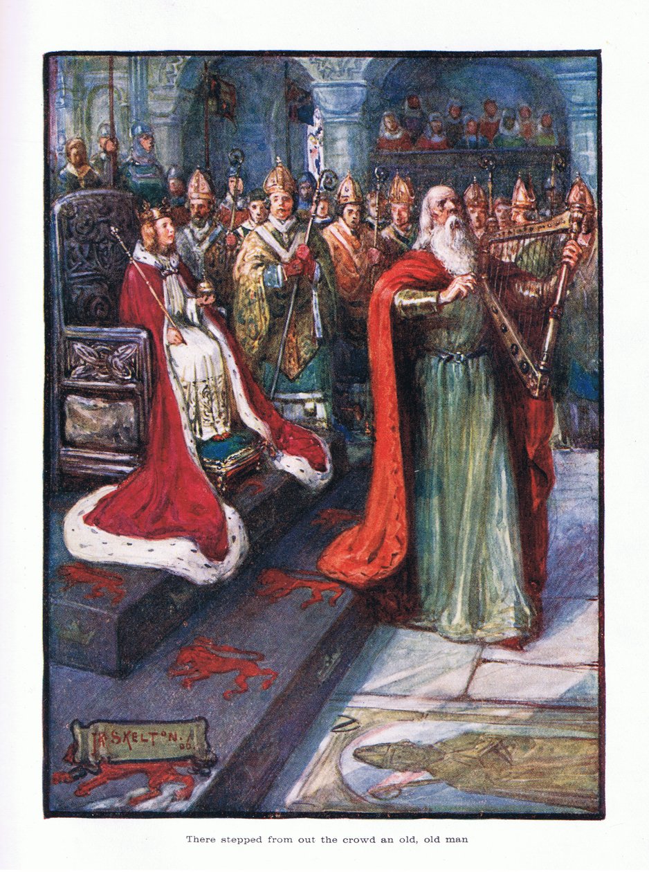 Där klev ur folkmassan och gammal, gammal man, 1910 av Joseph Ratcliffe Skelton