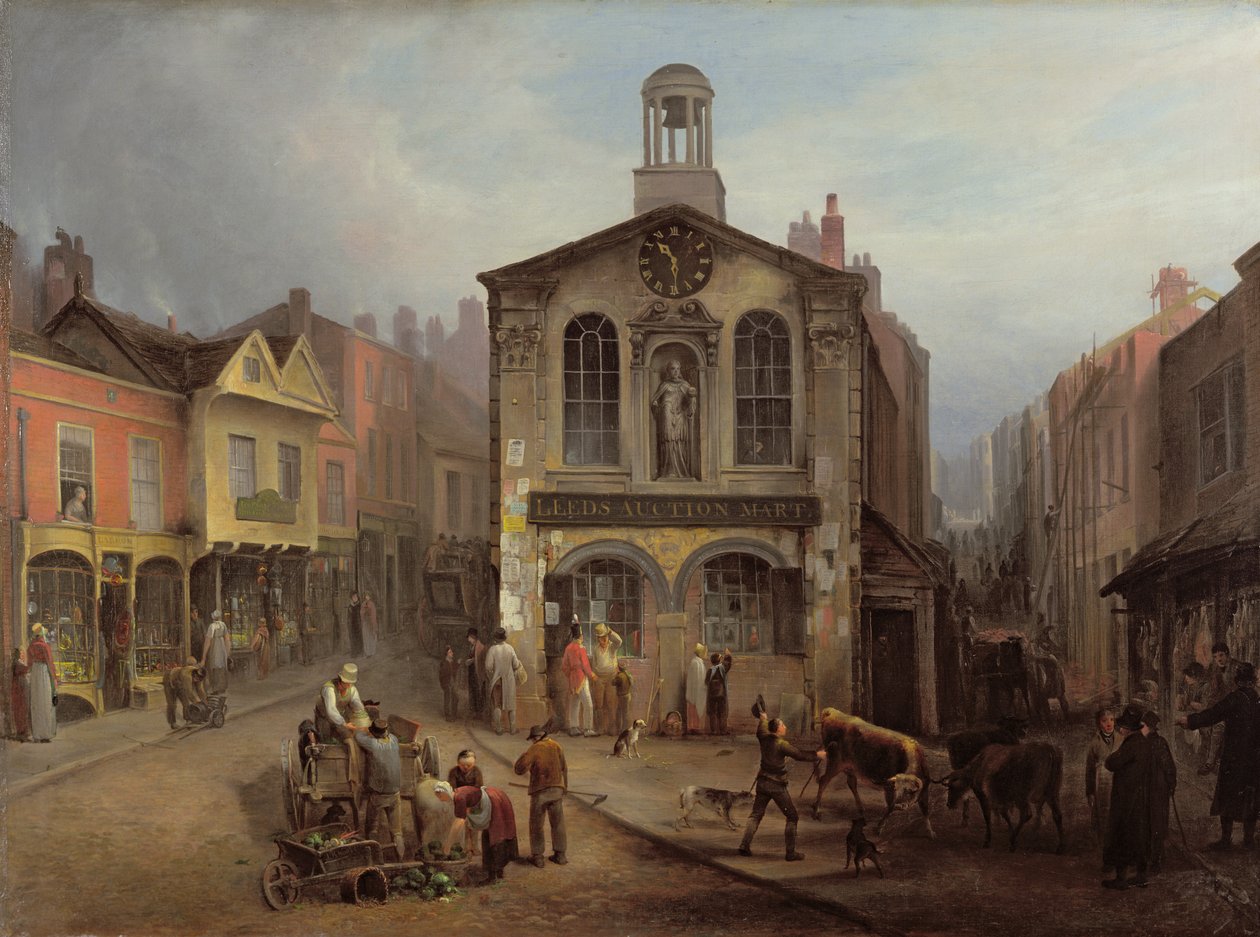 The Old Moot Hall, Leeds, ca 1825 (olja på duk) av Joseph Rhodes