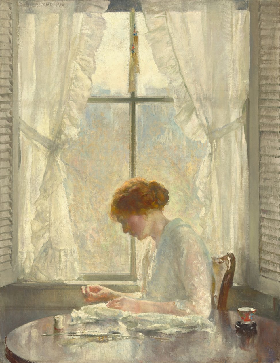 Sömmerskan, 1916. av Joseph Rodefer DeCamp