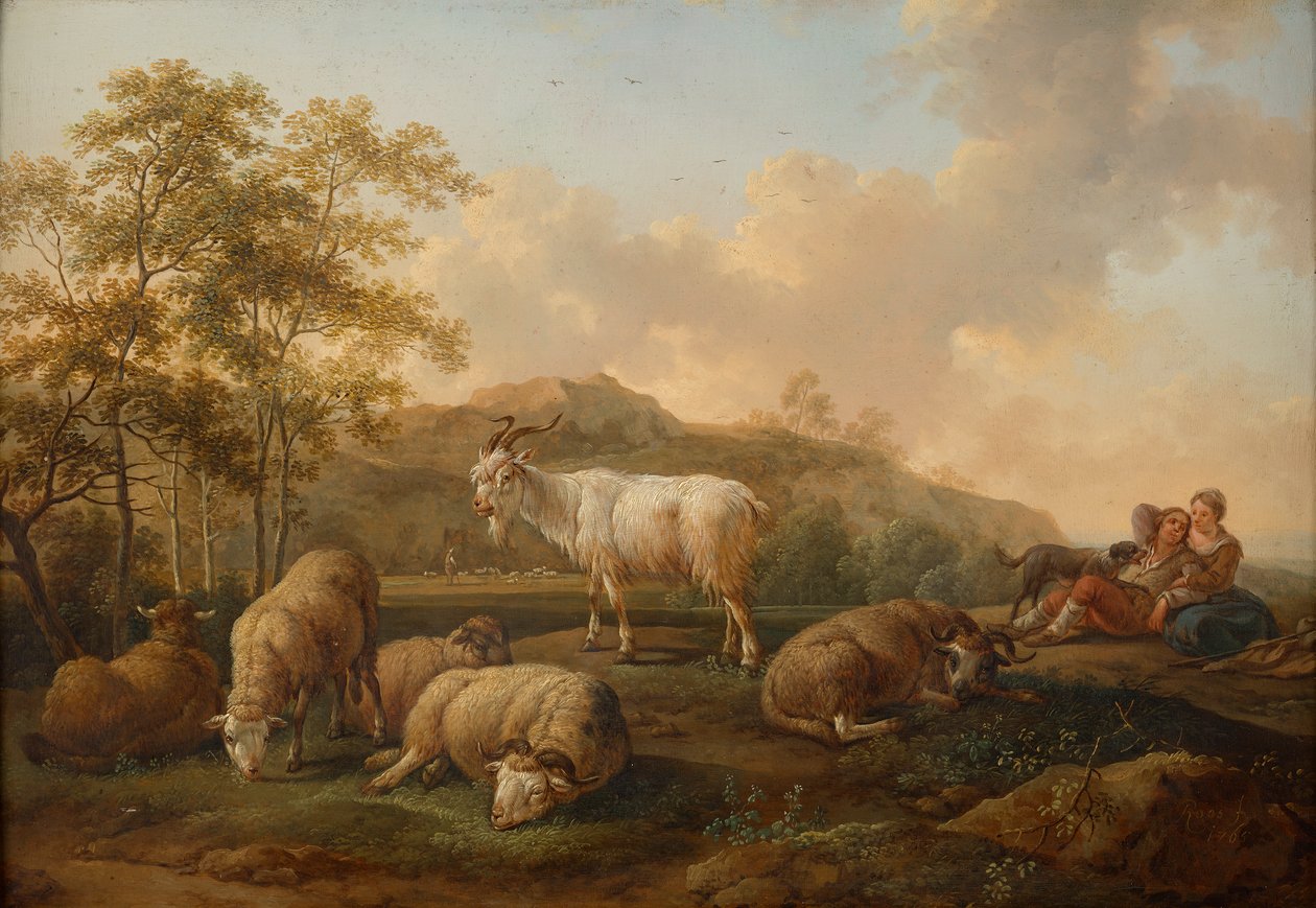 Landskap med betande boskap av Joseph Roos d. Ä.