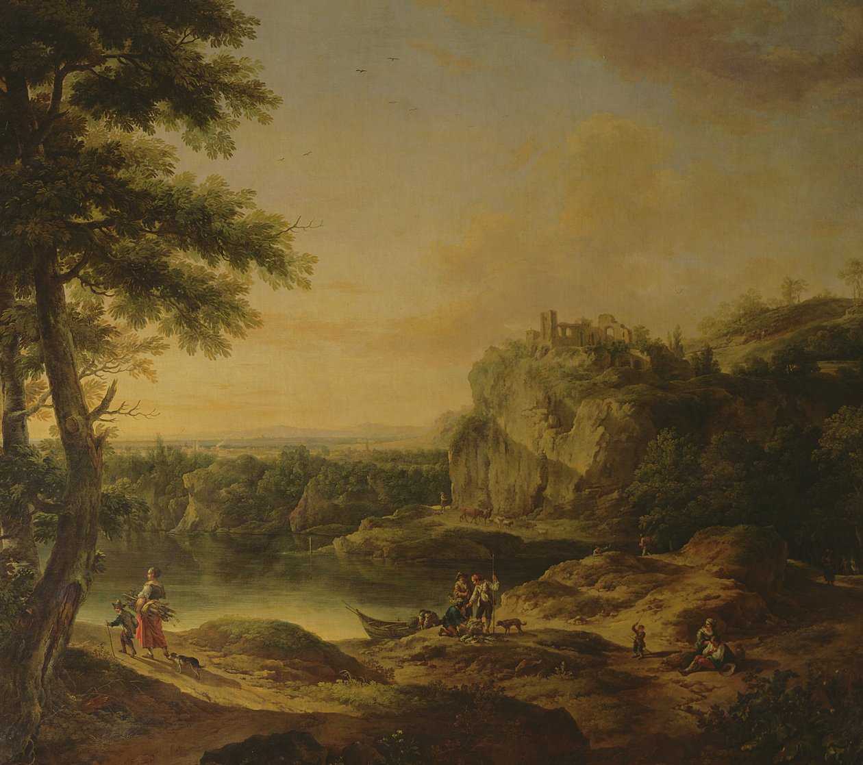 Landskapsscen, av Joseph Rosa or Roos