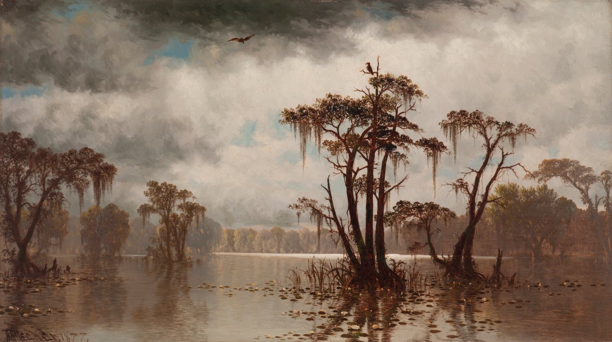 Bayou scen av Joseph Rusling Meeker