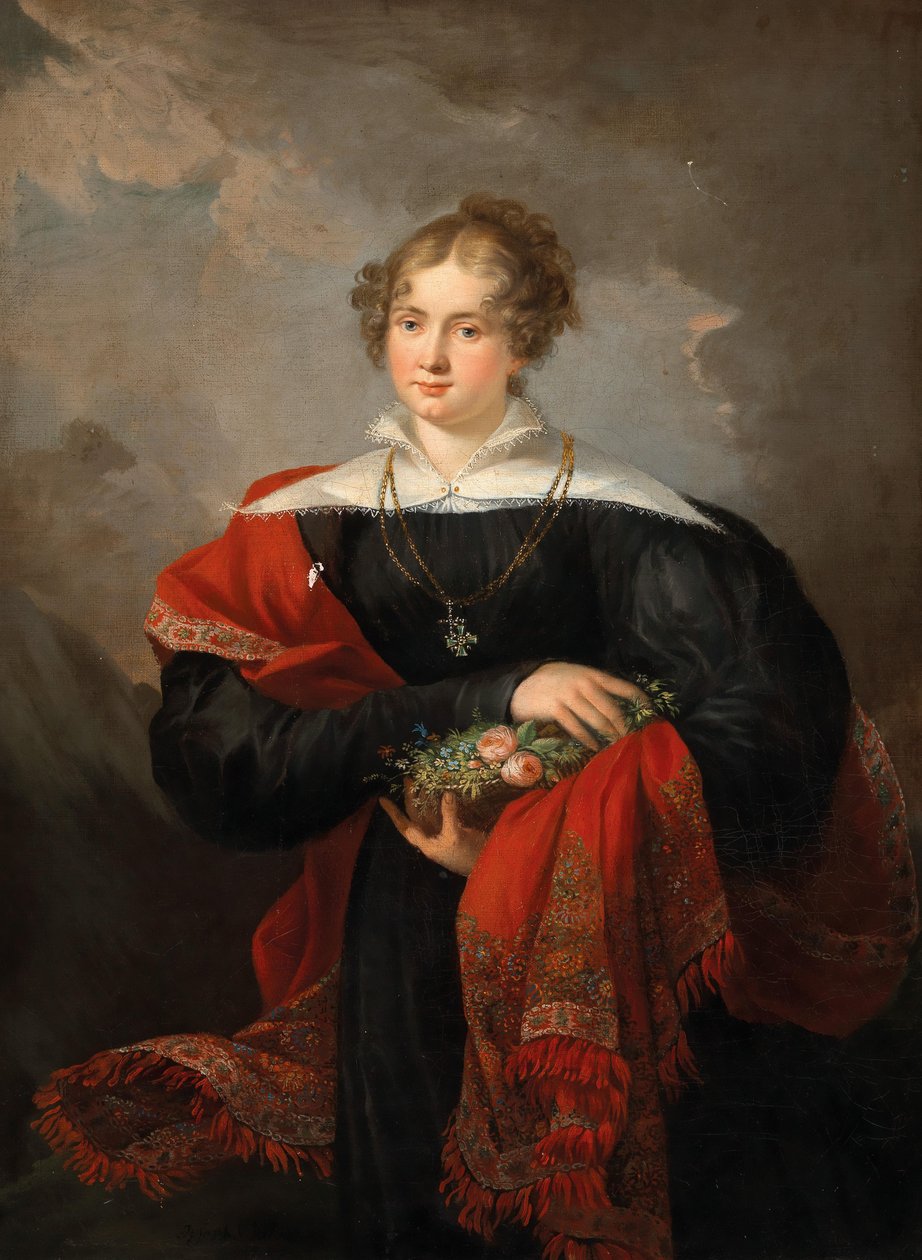 Joseph Salomon Porträtt av en dam 1852 av Joseph Salomon