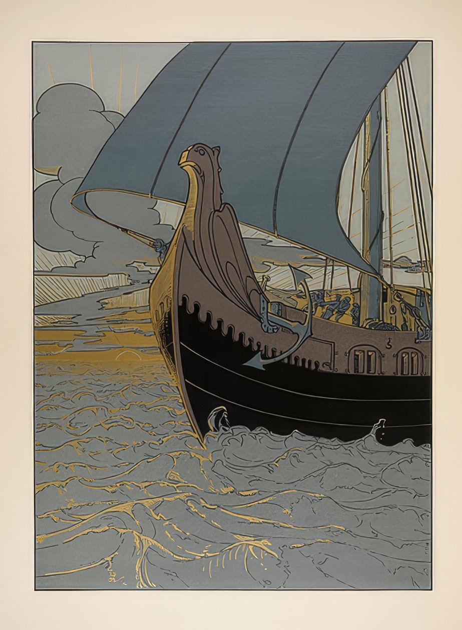 Illustration. Nibelungen. 1898-1901 av Joseph Sattler