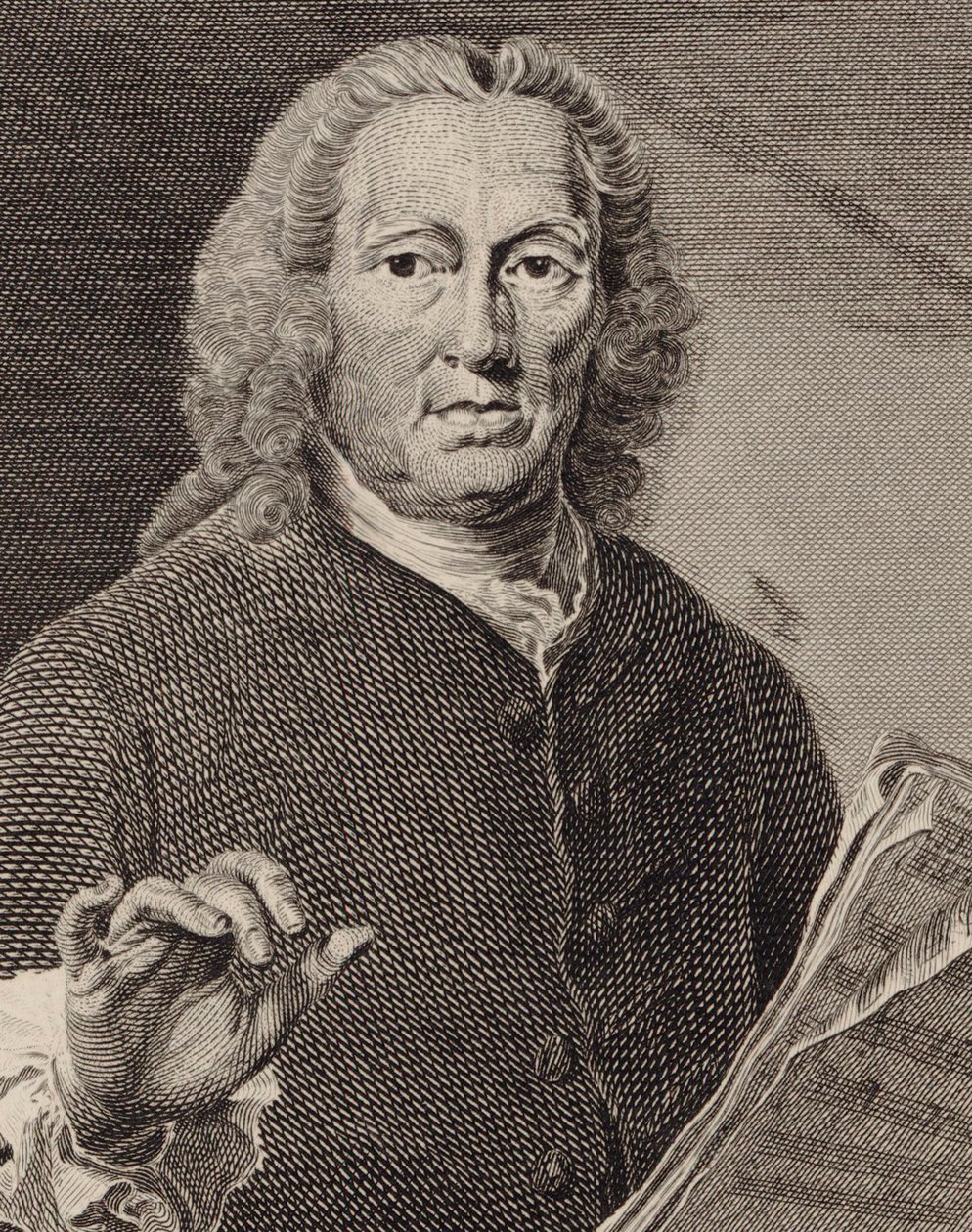 Porträtt av sångaren och kompositören Richard Leveridge 1670-1758, 1793. av Joseph Saunders