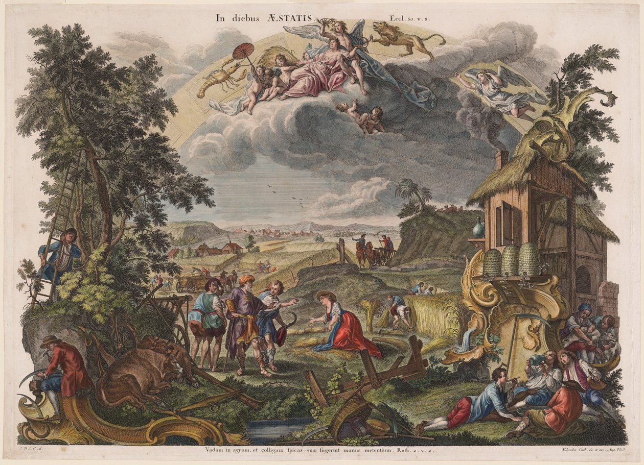 Sommar av Joseph Sebastian Klauber, Johann Baptist Klauber, after Johann Wolfgang Baumgartner