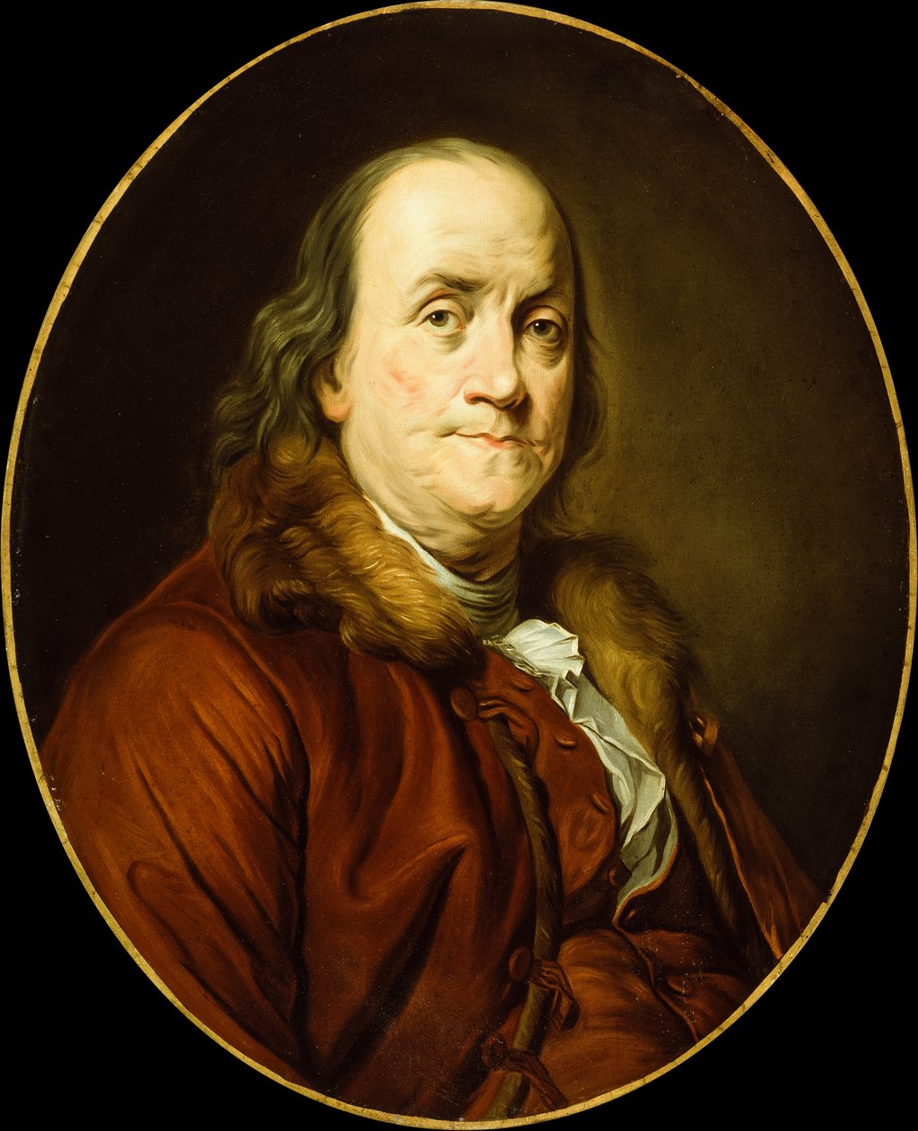 Benjamin Franklin (olja på duk) av Joseph Siffred (after) Duplessis