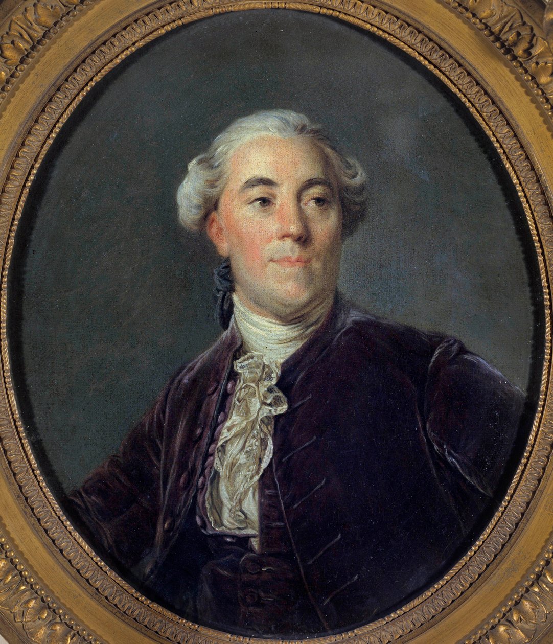 Porträtt av Jacques Necker (1732-1804) Ministermålning av Joseph Siffred Duplessis (1725-1802) (Joseph-Siffred, Joseph Siffrede, Joseph-Siffrede, Joseph Siffrein, Joseph-Siffrein) 1781 Dim 0,32x0,27 m av Joseph Siffred Duplessis
