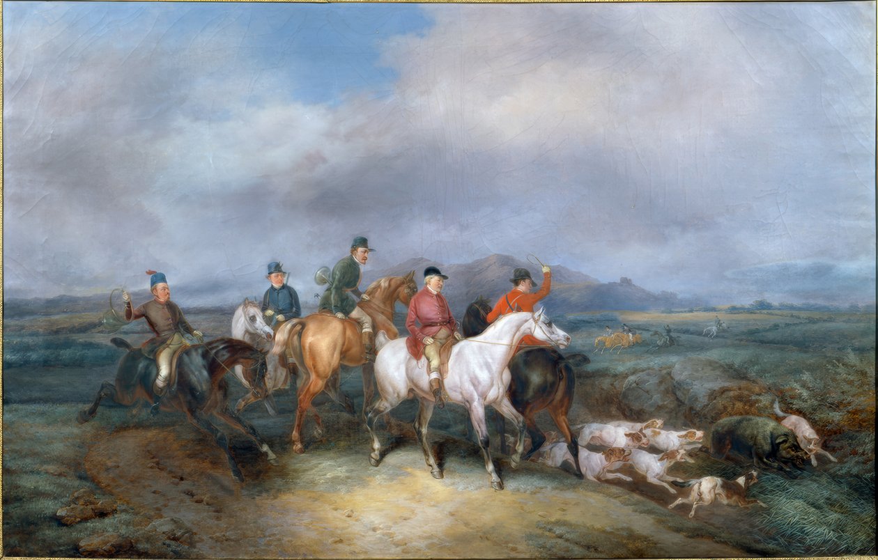 Eberjagd av Joseph Simon Volmar