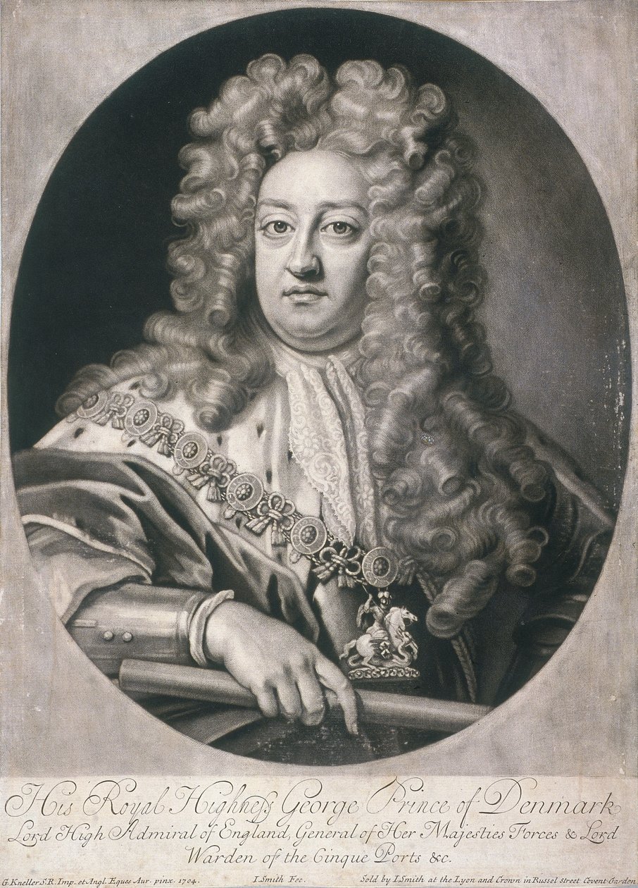 Ovalt porträtt av George, Prins av Danmark, 1704 av Joseph Smith