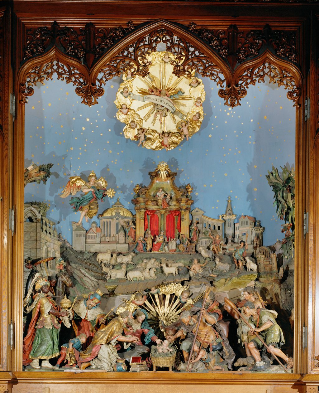 Krubba, som används i klosterkyrkan under julgudstjänsterna ... av Joseph Thaddaeus Stammel