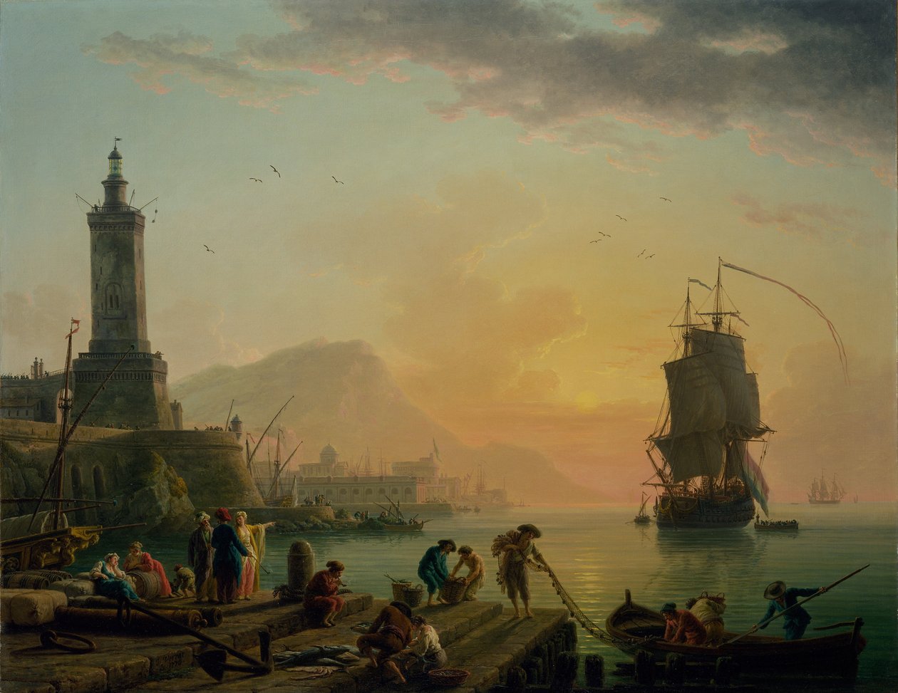 Lugn i en hamn i Medelhavet av Joseph Vernet
