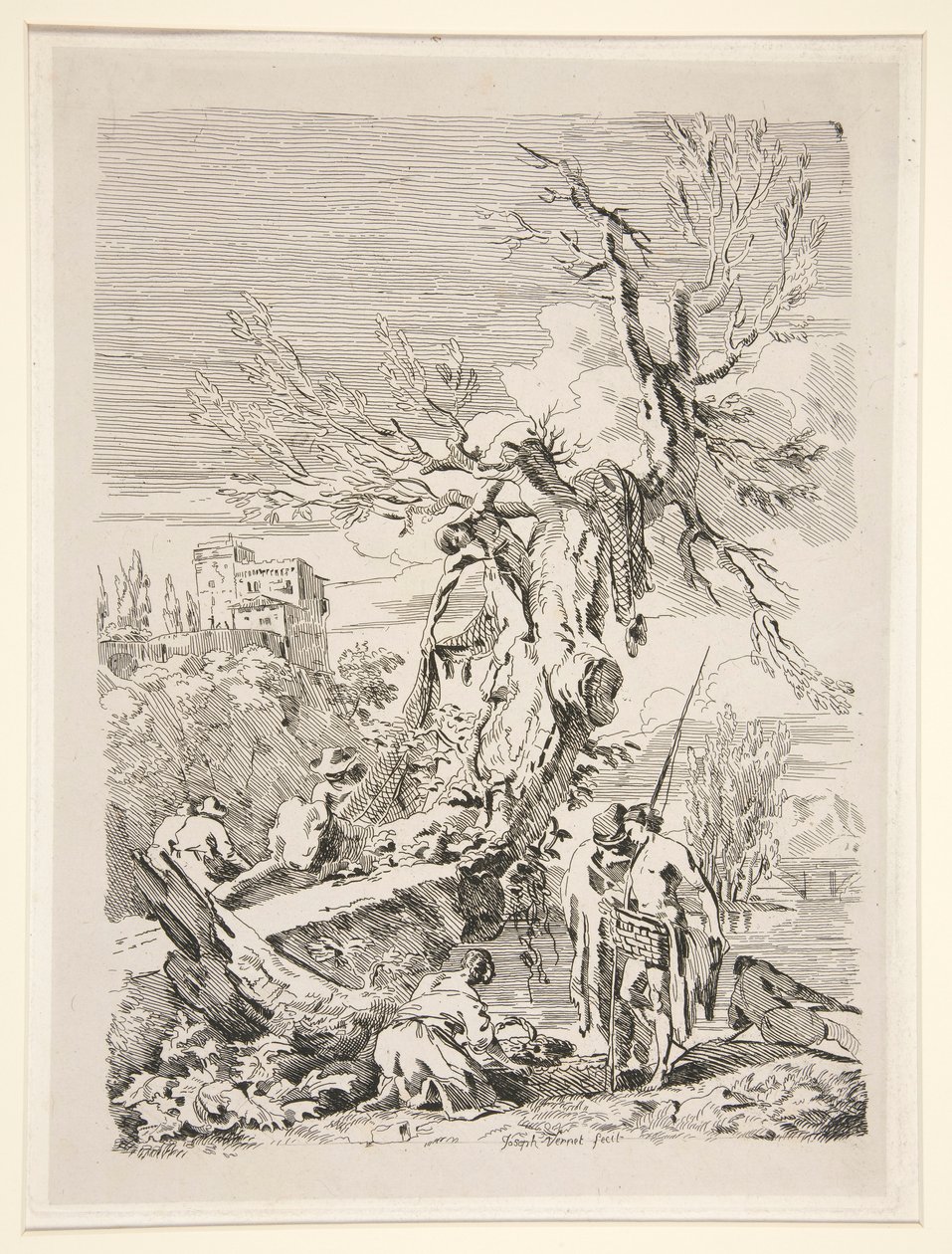 Tillbaka från fiske av Claude Joseph Vernet