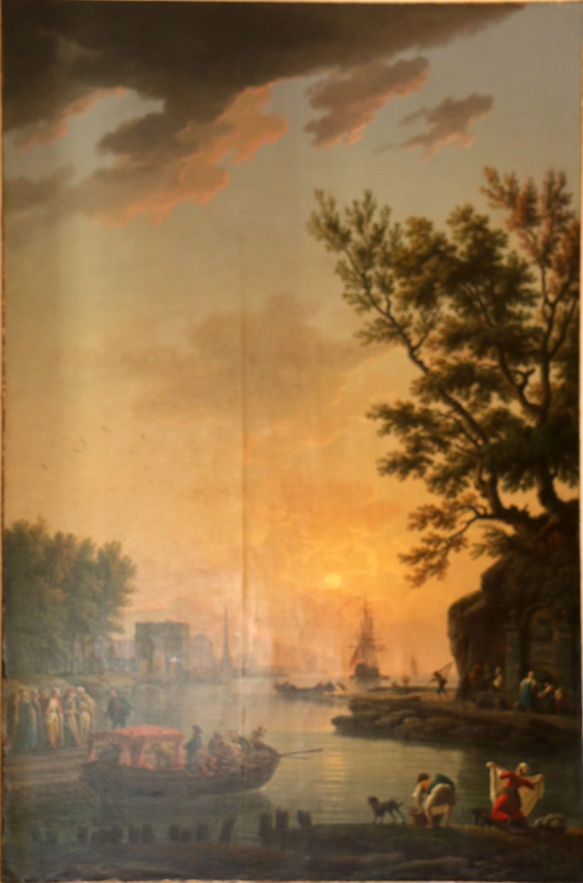 Ingången till en hamn i lugnt väder av Claude Joseph Vernet