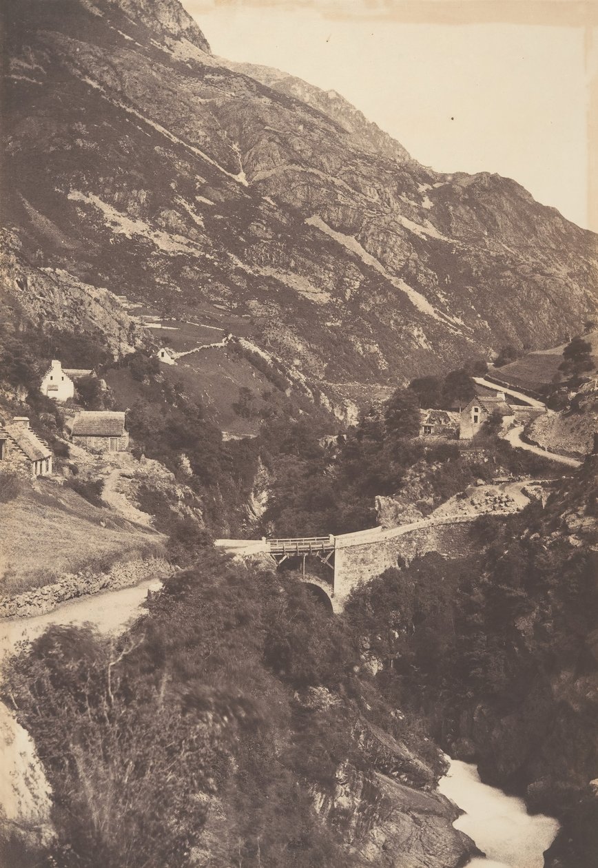 Bro över Sia Road i Gavarnie St Sauveur, 1853. av Joseph Vigier