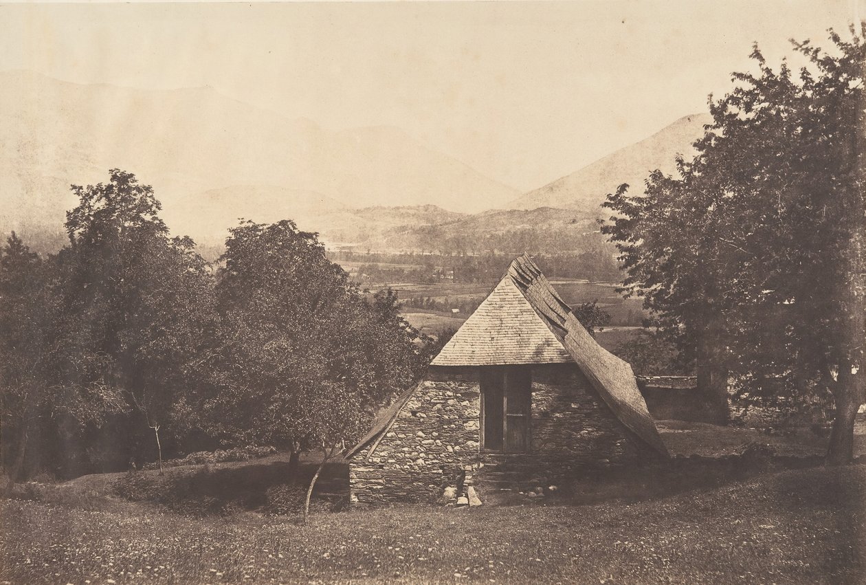 Argelès-dalen nära gården Despourreins. St-Sauveur, 1853. av Joseph Vigier