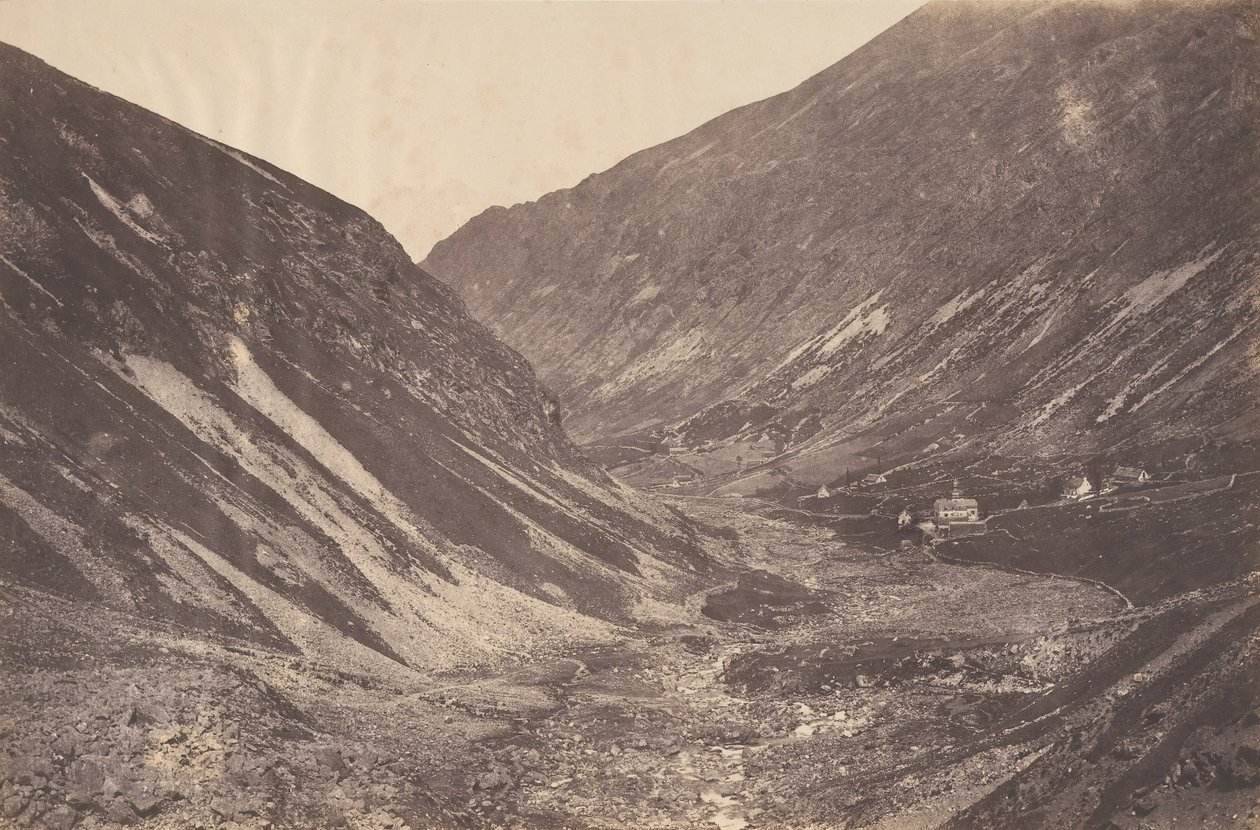 Héas-dalen och kapellet, St-Sauveur, 1853. av Joseph Vigier