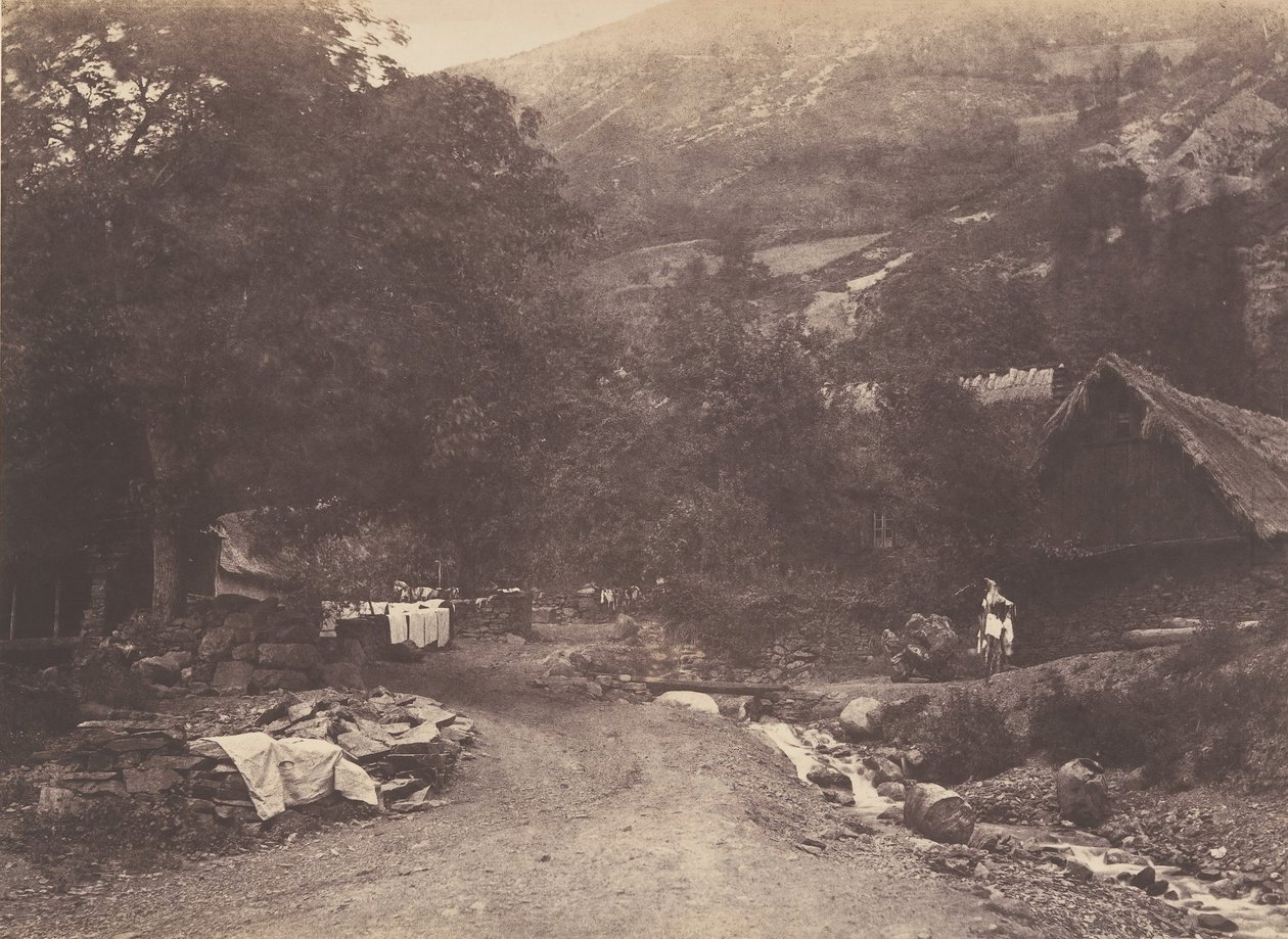 Byn Montaubant hämtad från Luchon, 1853. av Joseph Vigier