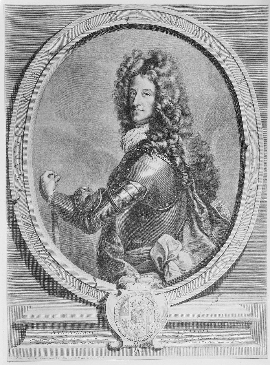 Maximilian II Emanuel, kurfurst av Bayern, graverad av Cornelis Vermeulen (gravyr) av Joseph Vivien