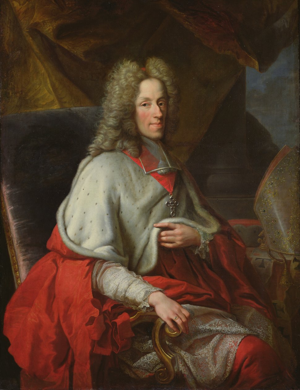 Porträtt av kardinal Joseph Clement de Baviere, kurfursten av Köln av Joseph Vivien