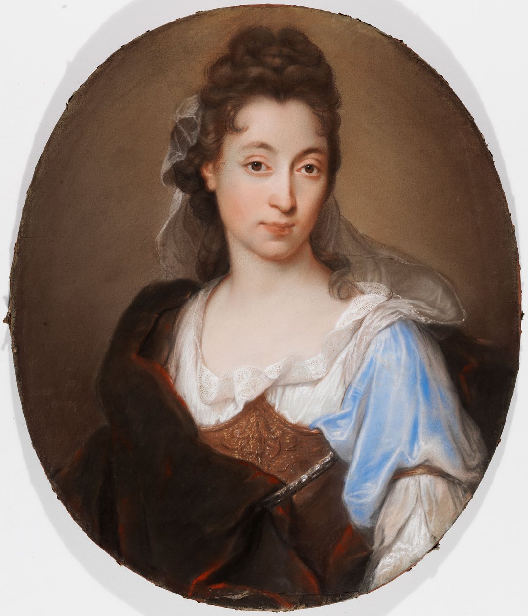 Porträtt av en dam framställd som Minerva av Joseph Vivien