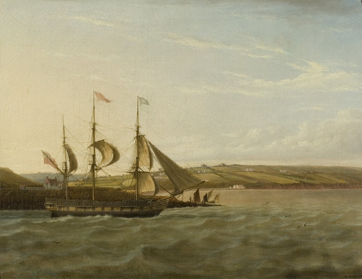 A Ship Passing Portishead, ca 1832 (olja på duk) av Joseph Walter
