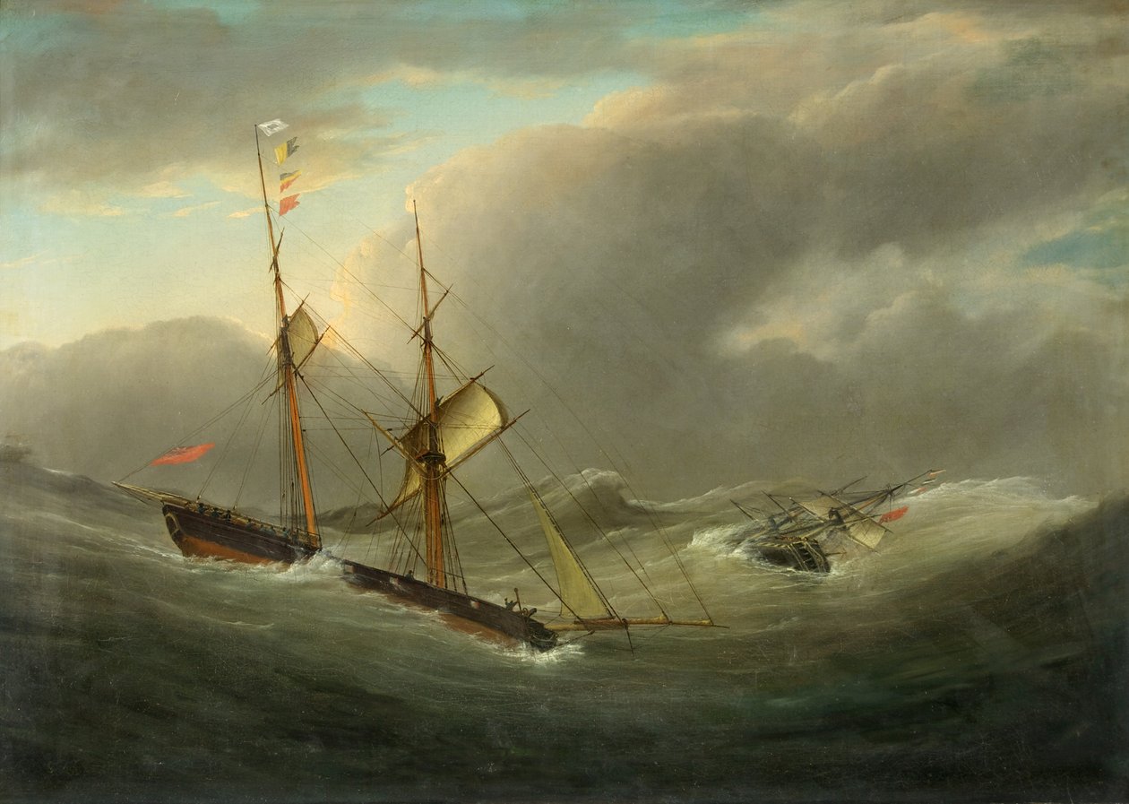 The Brigantine Tom Cod räddar besättningen på 