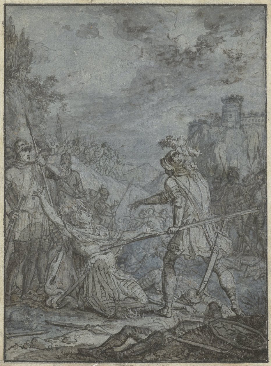 Överlämnande av en arméchef Grupp liknande illustrationer med riddare och ryttare (serietitel) av Joseph Werner
