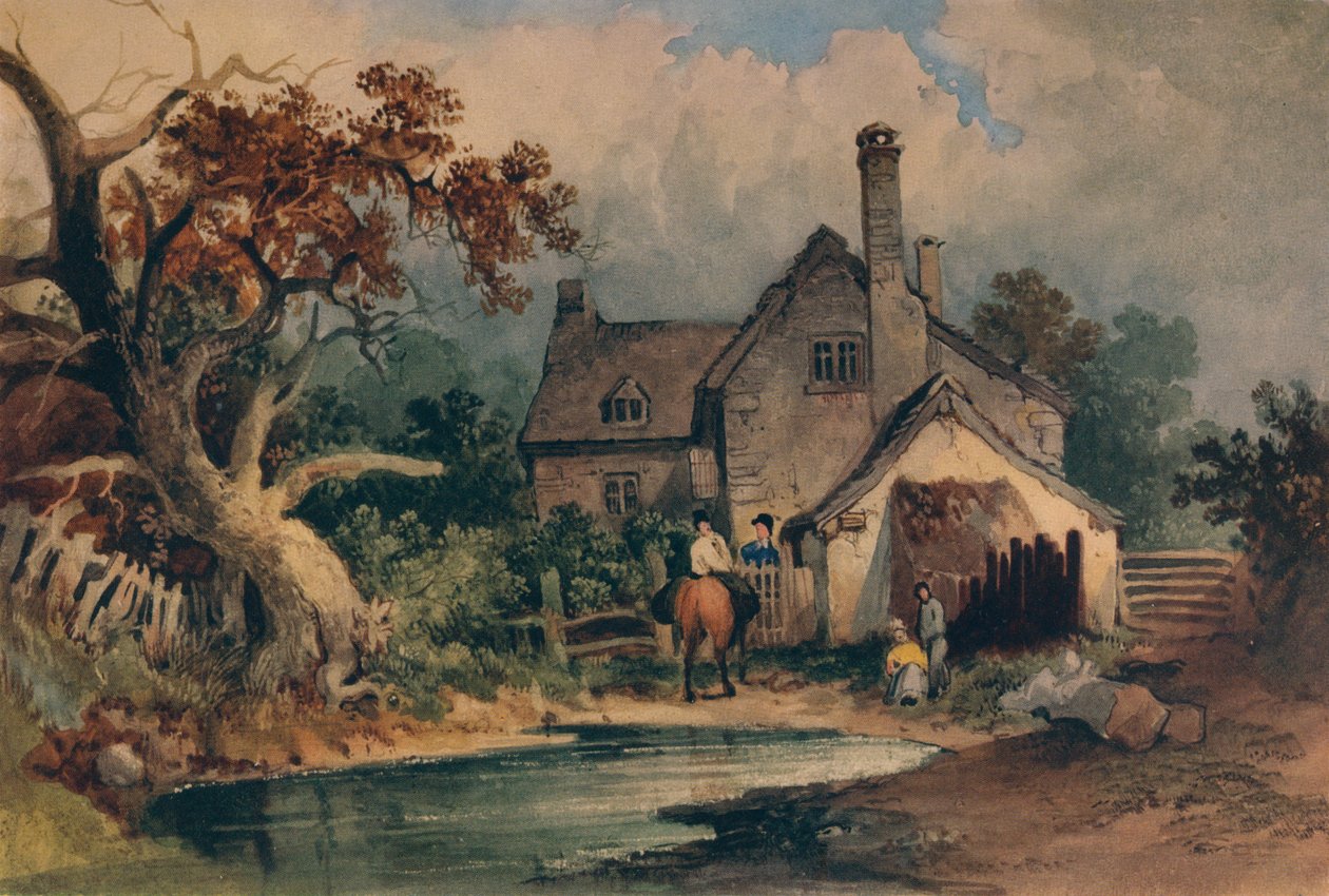En stuga, c1852 av Joseph William Allen