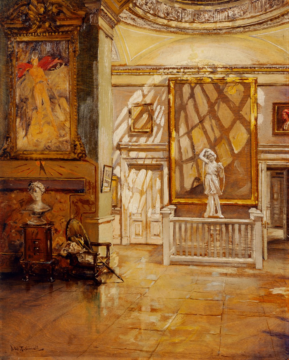North Ante Room från Green Velvet Room, Chiswick House (olja på duk) av Joseph Williams Topham Vinall