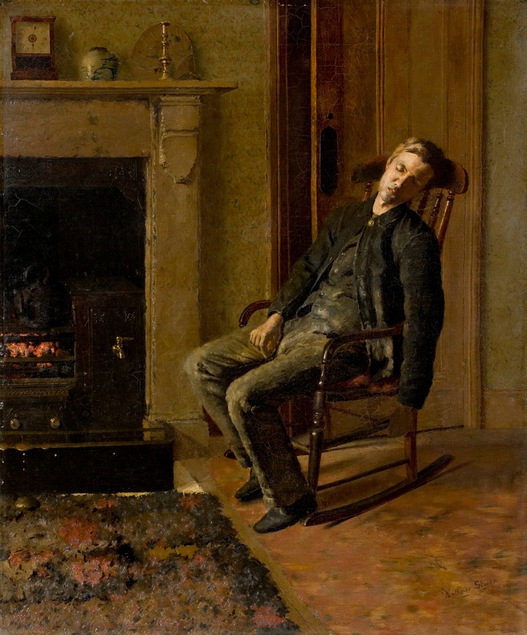 Tired (olja på duk) av Joseph Woodhouse Stubbs