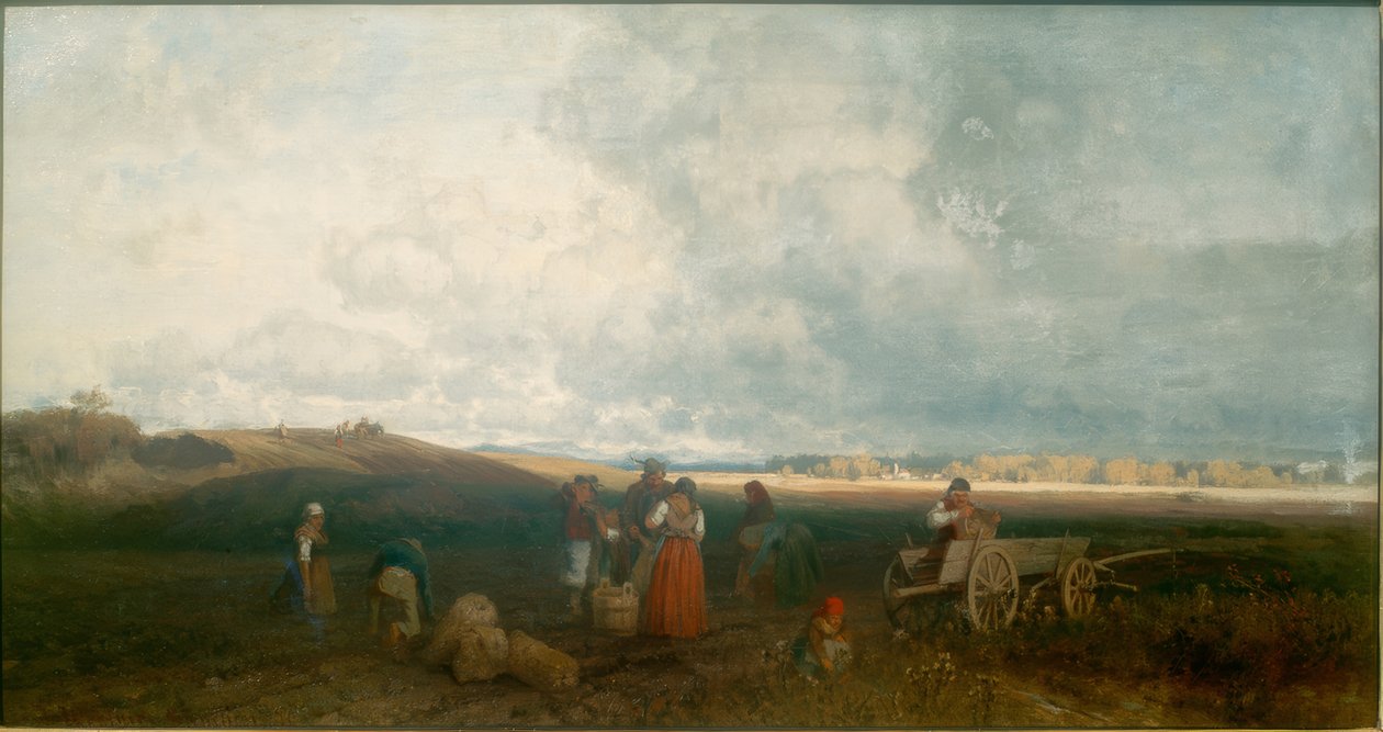 Potatisskörd i Chiemgau av Joseph Wopfner