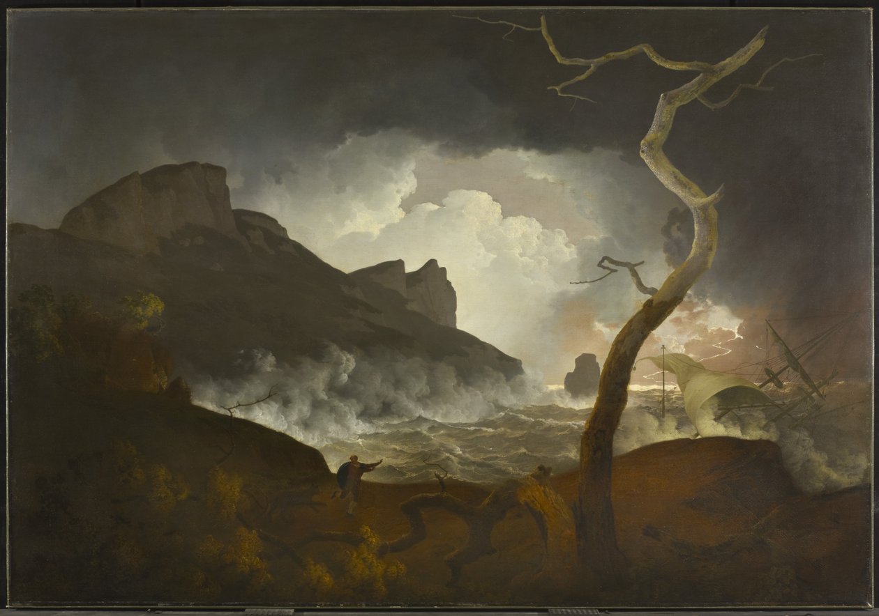 Antigonus i stormen (akt III, scen III, från Shakespeares The Winters Tale), 1790-92 av Joseph Wright of Derby