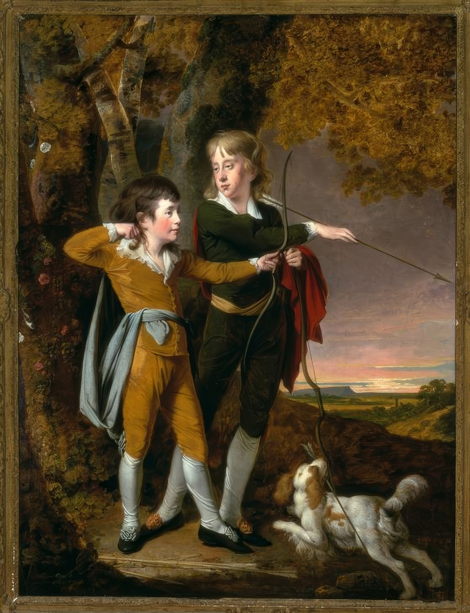J. Wright från Derby, Archery Boys / Målning av Joseph Wright of Derby