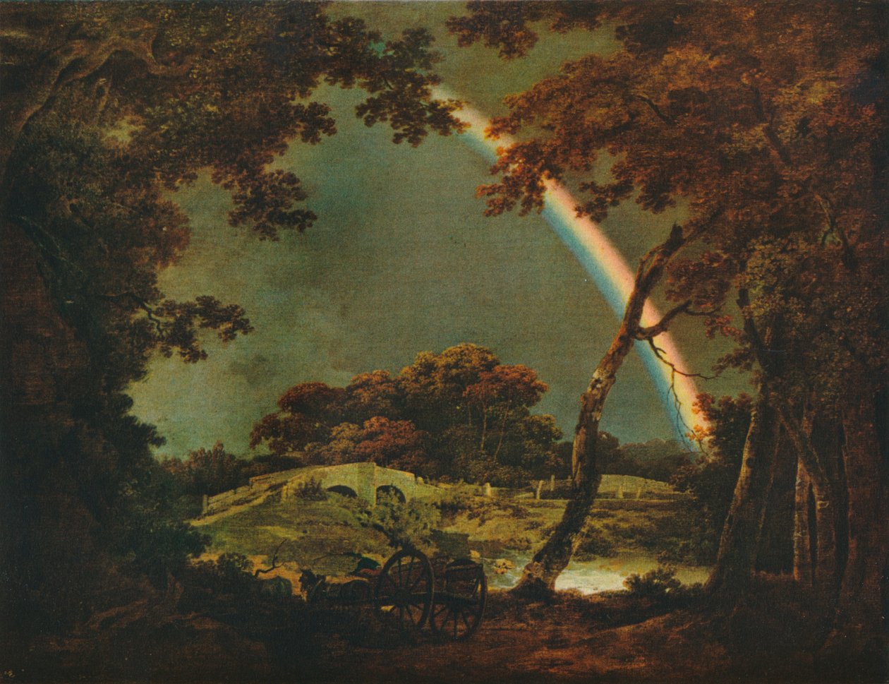 Landskap med regnbågseffekt, 1794, 1930. av Joseph Wright of Derby