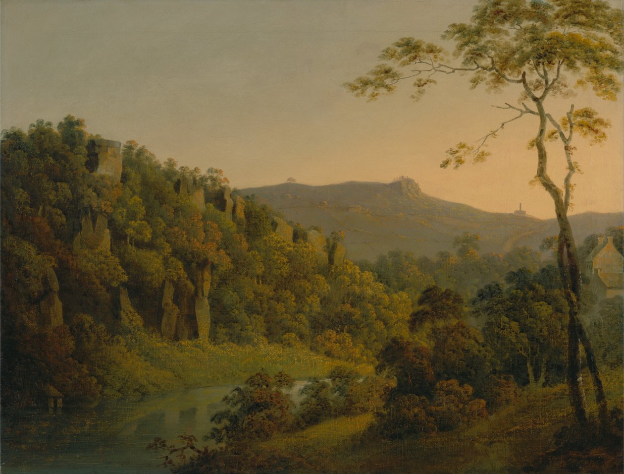 Matlock Dale, med utsikt mot Black Rock Escarpment av Joseph Wright of Derby