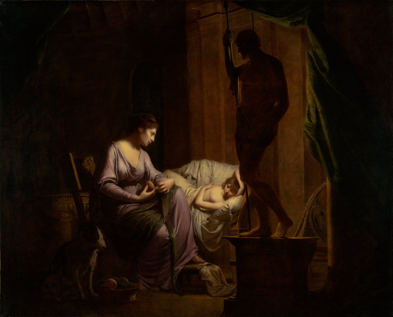 Penelope avslöjar sin webb, 1783-4 av Joseph Wright of Derby