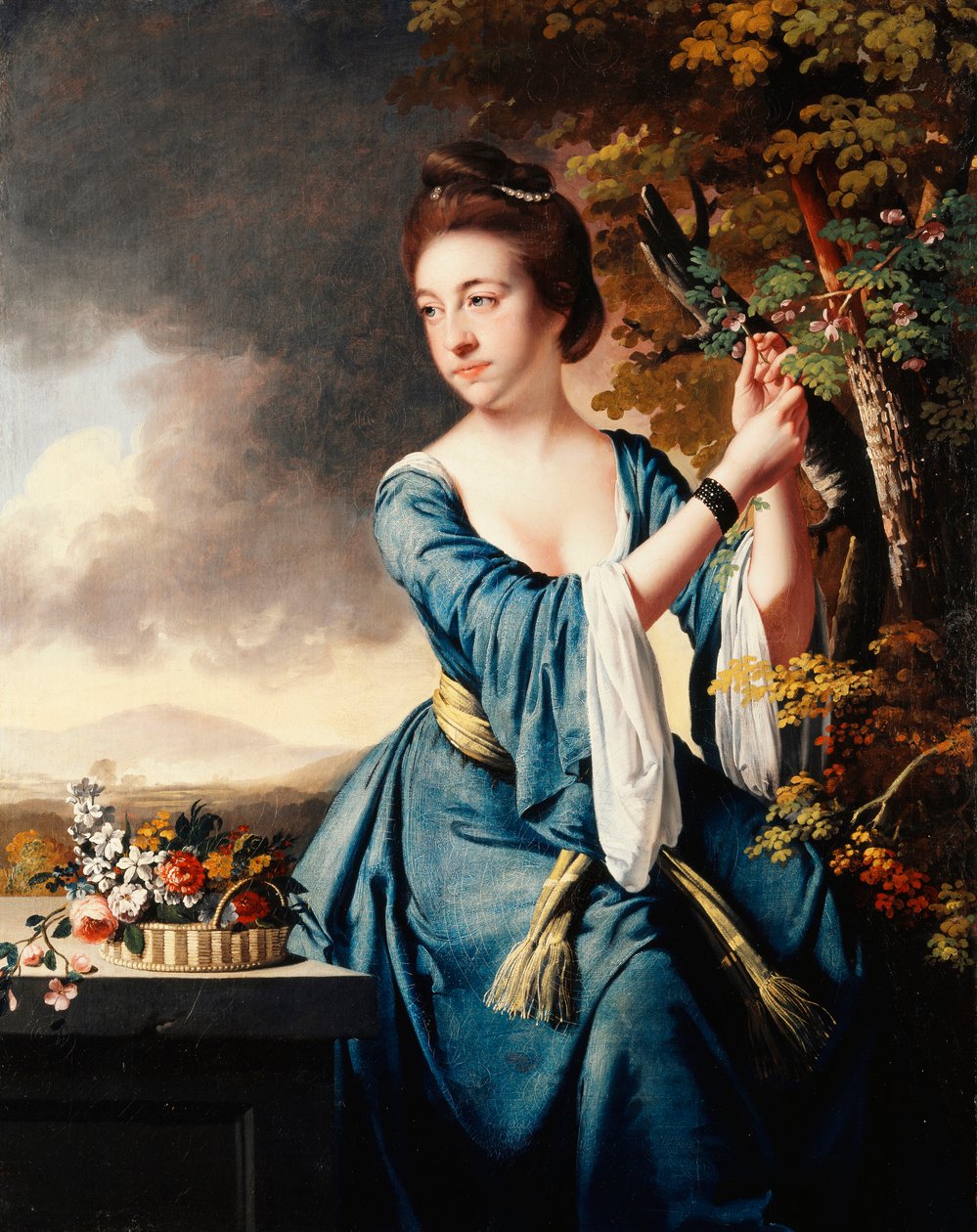 Porträtt av Elizabeth, Mrs John Bostock, ca 1769 av Joseph Wright of Derby