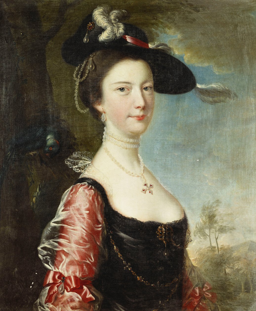 Porträtt av hans fru, Anne av Joseph Wright of Derby