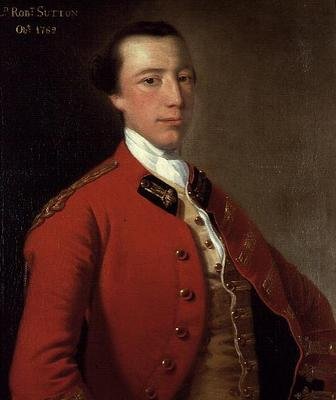 Porträtt av Lord Robert Sutton i uniform av Joseph Wright of Derby