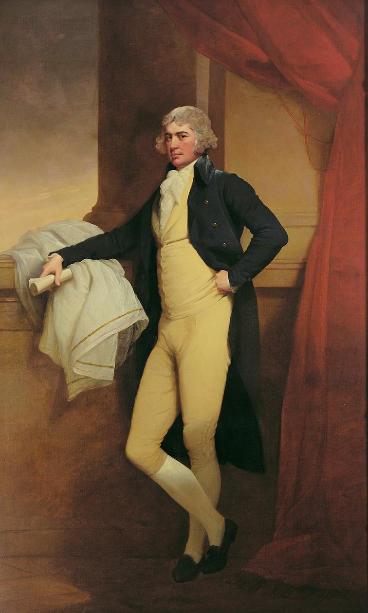 Porträtt av Samuel Oldknow, ca 1790-2 (olja på duk) av Joseph Wright of Derby