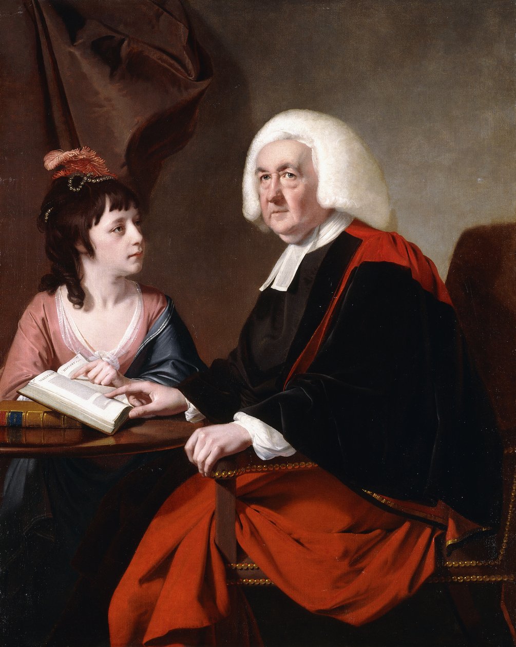Porträtt av pastor Thomas Wilson D.D. och hans adopterade dotter, fröken Catherine Mcauley, av Joseph Wright of Derby