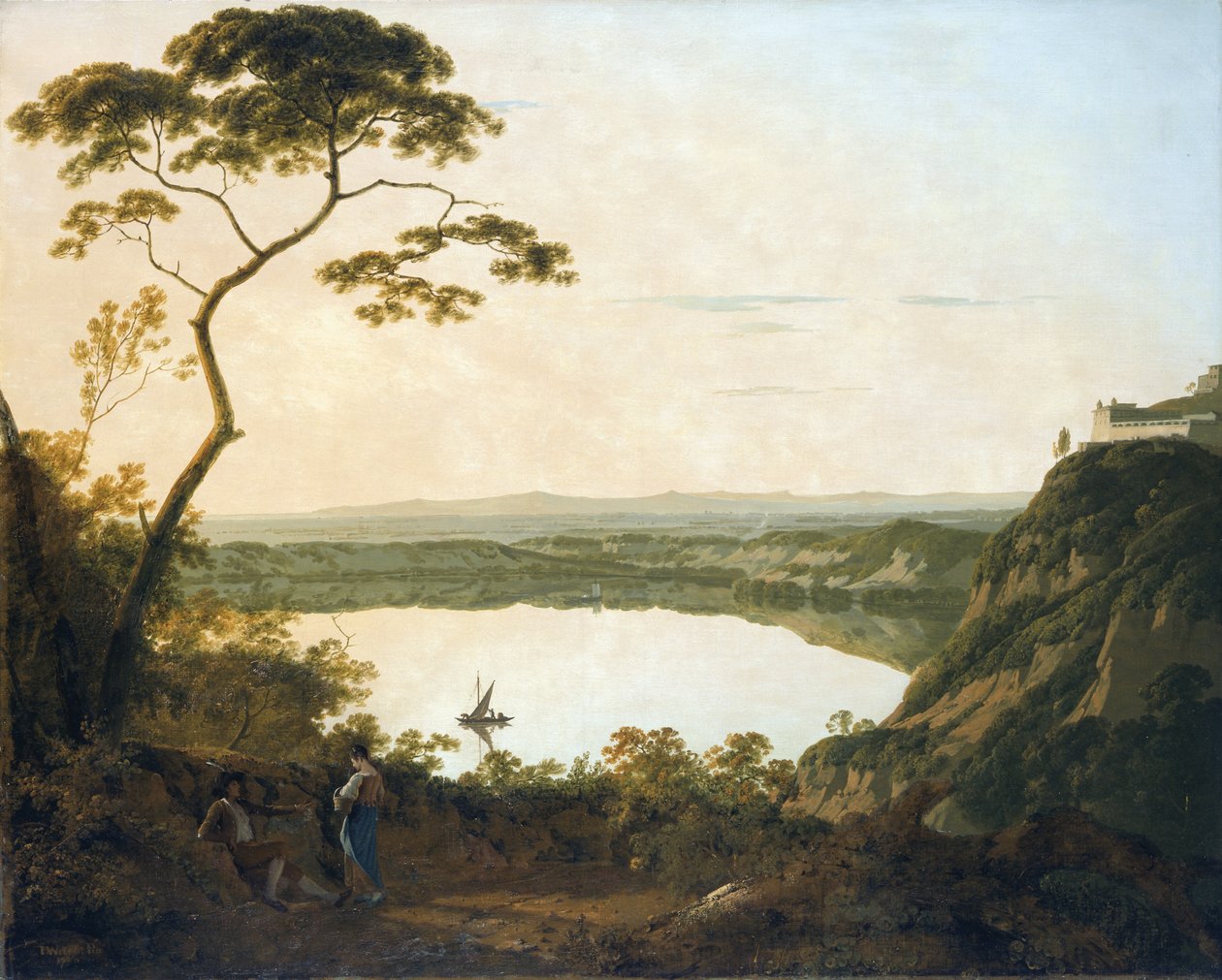 Sjön Albano av Joseph Wright of Derby