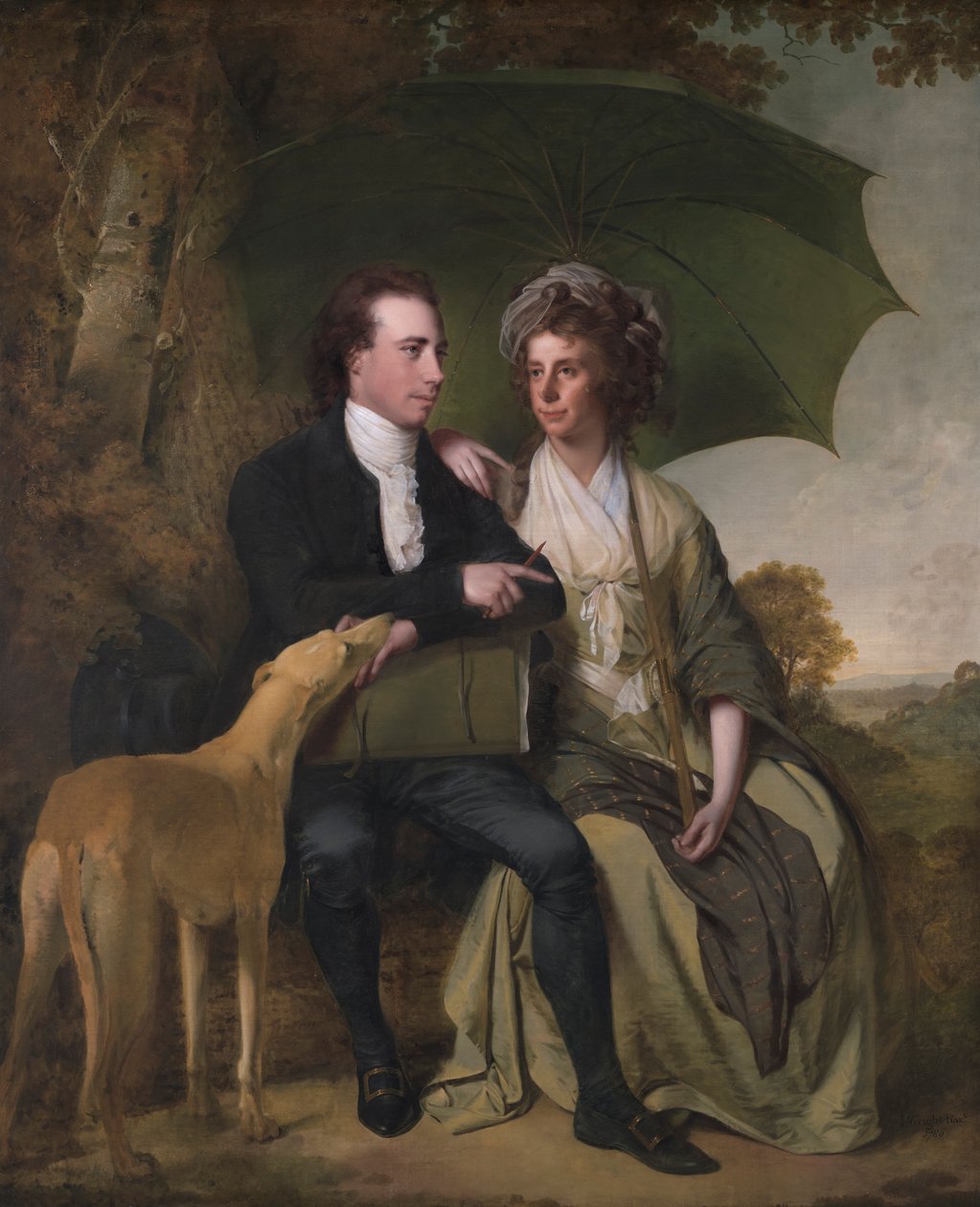 Rev. och Mrs. Thomas Gisborne, från Yoxall Lodge, Staffordshire av Joseph Wright of Derby