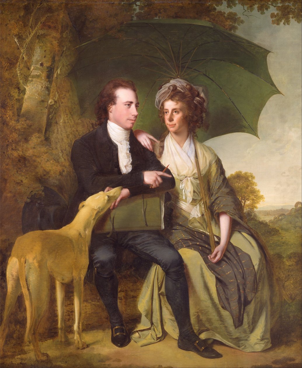 Pastor och fru Thomas Gisborne, från Yoxhall Lodge, Leicestershire av Joseph Wright of Derby